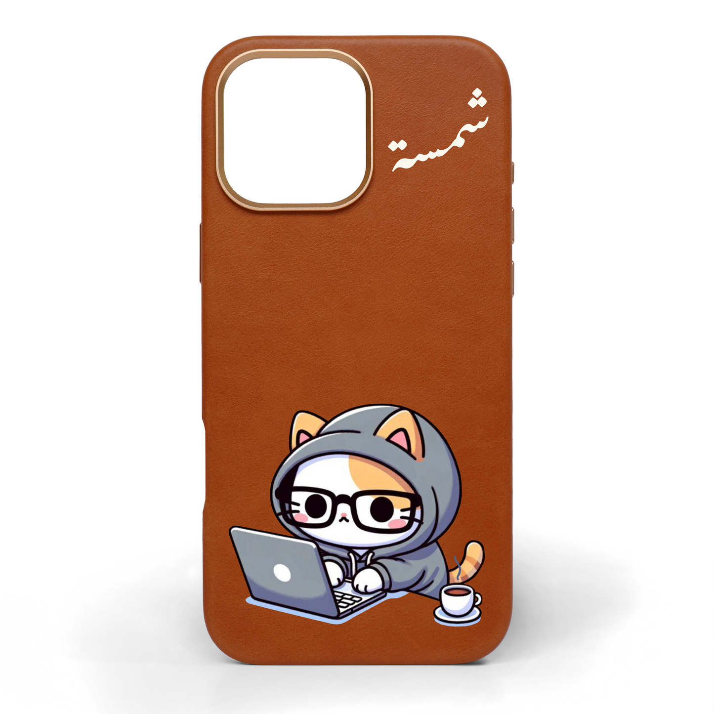 Busy Paws Hand-Painted Leather Phone Case