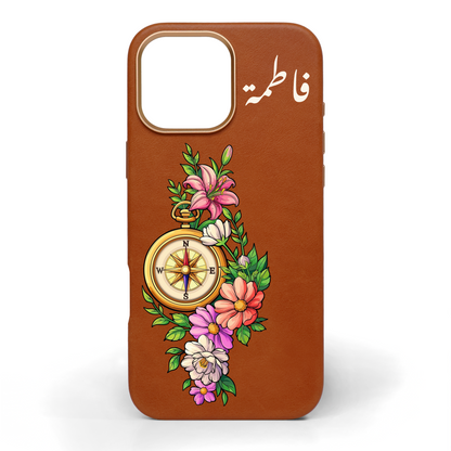 True North Hand-Painted Leather Phone Case