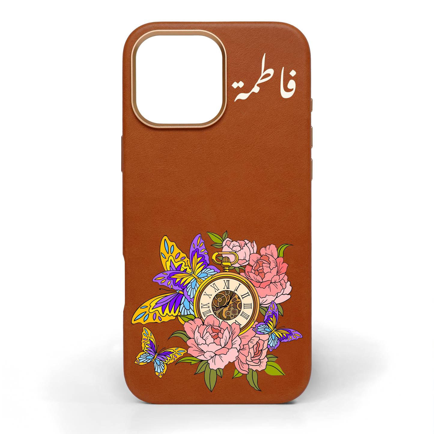 Golden Hour Hand-Painted Leather Phone Case