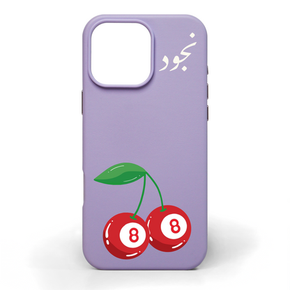 Cherry Billiards Hand-Painted Leather Phone Case
