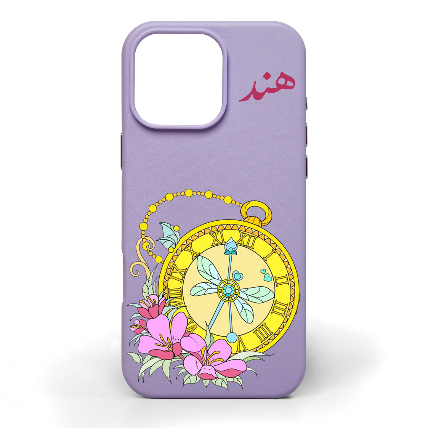 Pocket Watch of Life Hand-Painted Leather Phone Case