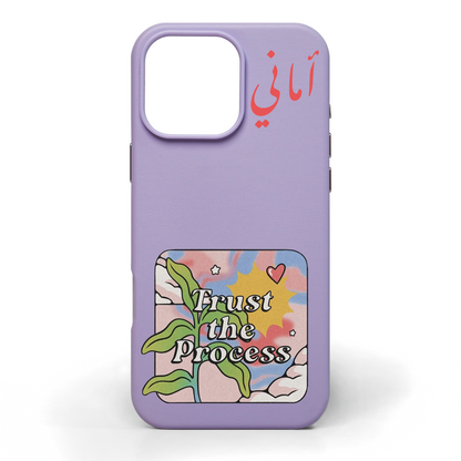 Trust The Process Hand-Painted Leather Phone Case