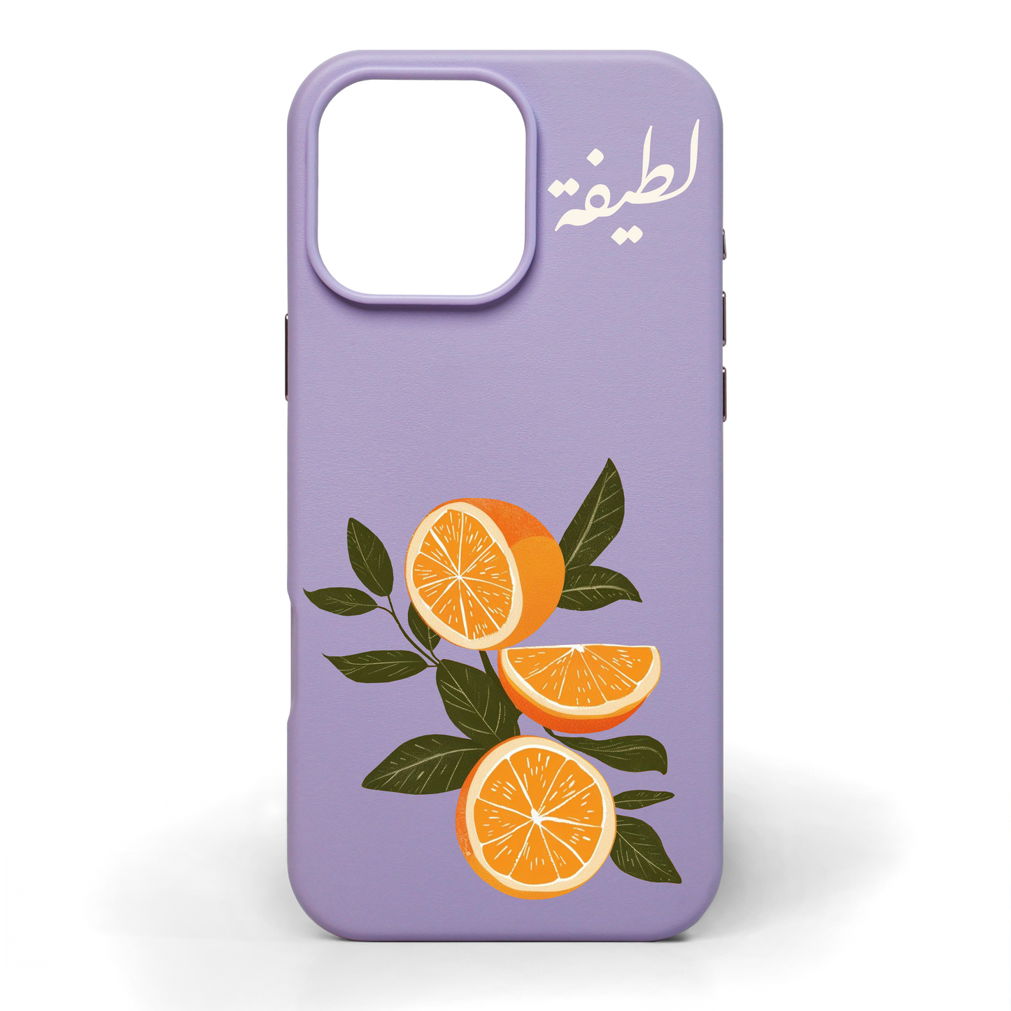 Tangerine Touch Hand-Painted Leather Phone Case
