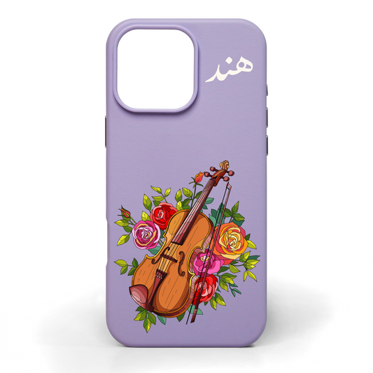 Floral Sonata Hand-Painted Leather Phone Case