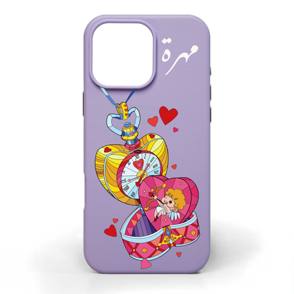 Cupid’s Hour Hand-Painted Leather Phone Case