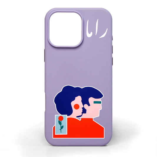 In Sync Hand-Painted Leather Phone Case