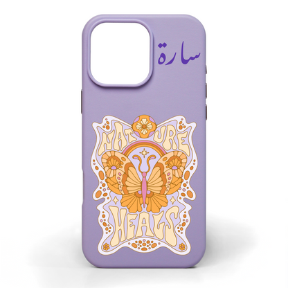 Nature Heals Hand-Painted Leather Case