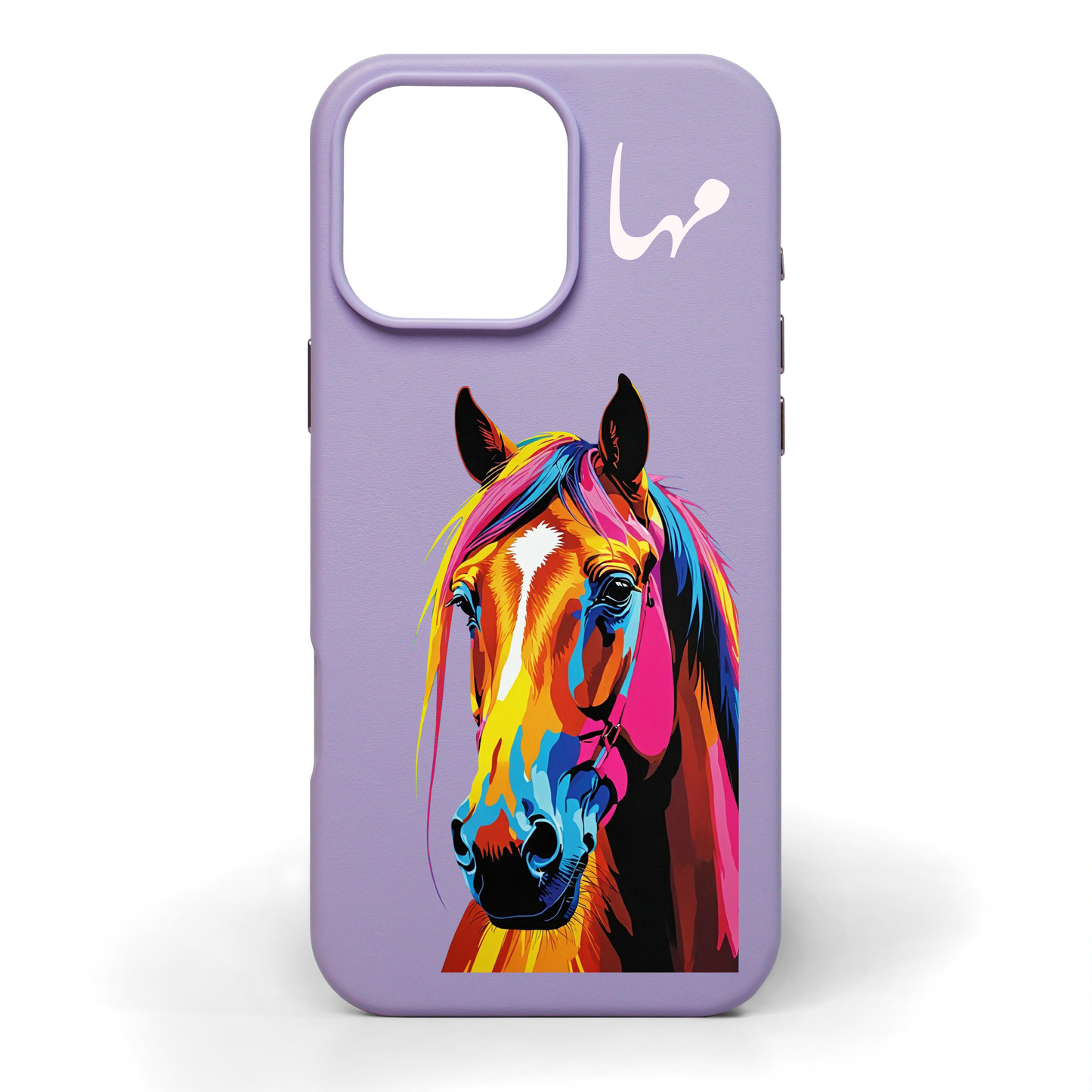 Vivid Stallion Hand-Painted Leather Phone Case