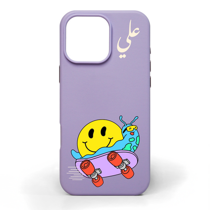Turbo Slide Hand-Painted Leather Phone Case