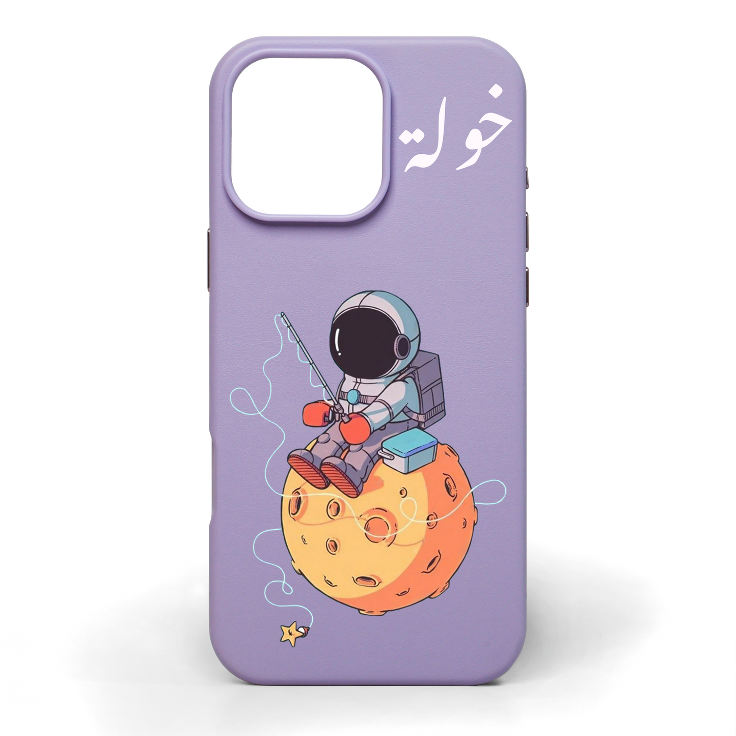 Astronaut Hand-Painted Leather Phone Case