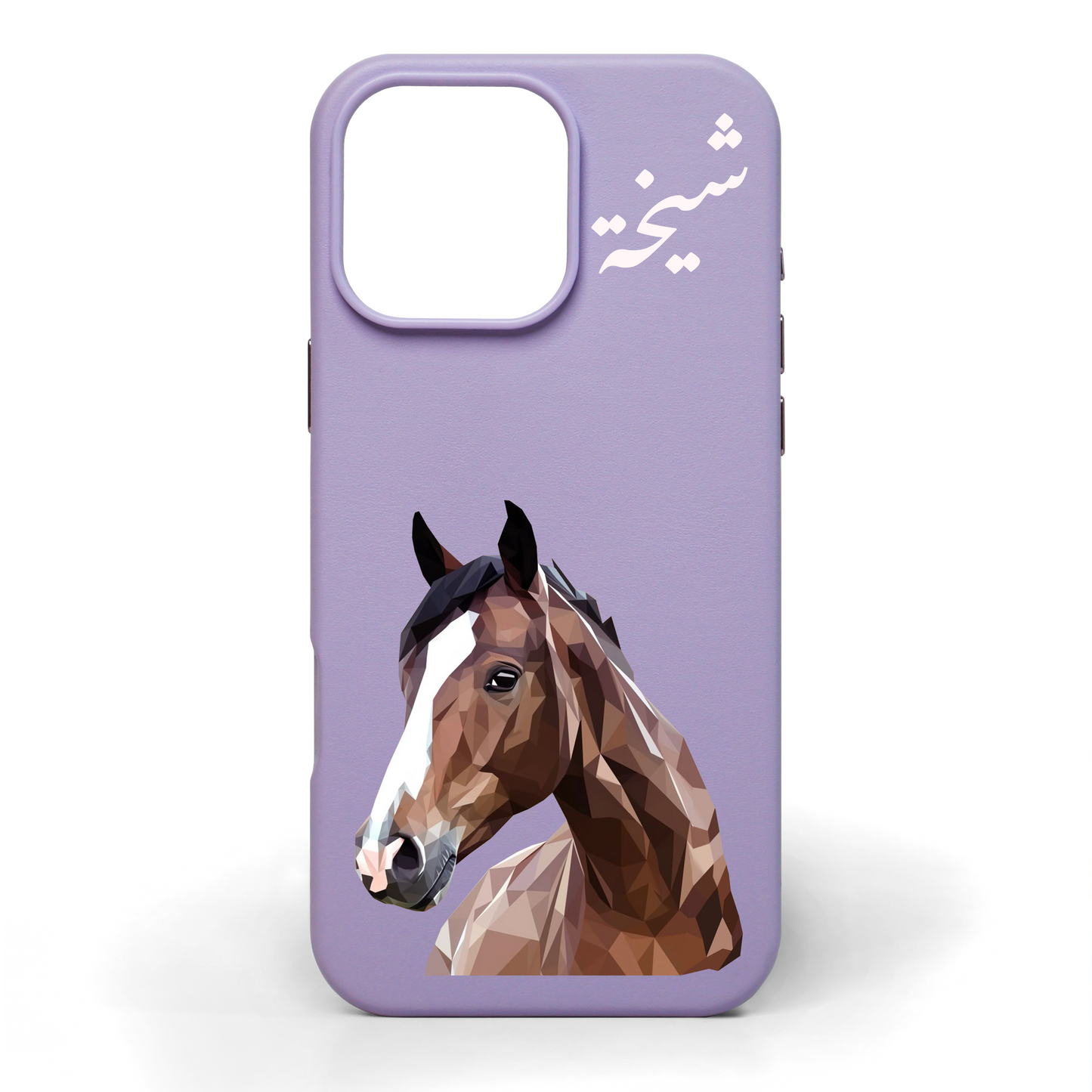 حصان بنيّ فاخر - كفر جلد مرسوم يدويًا