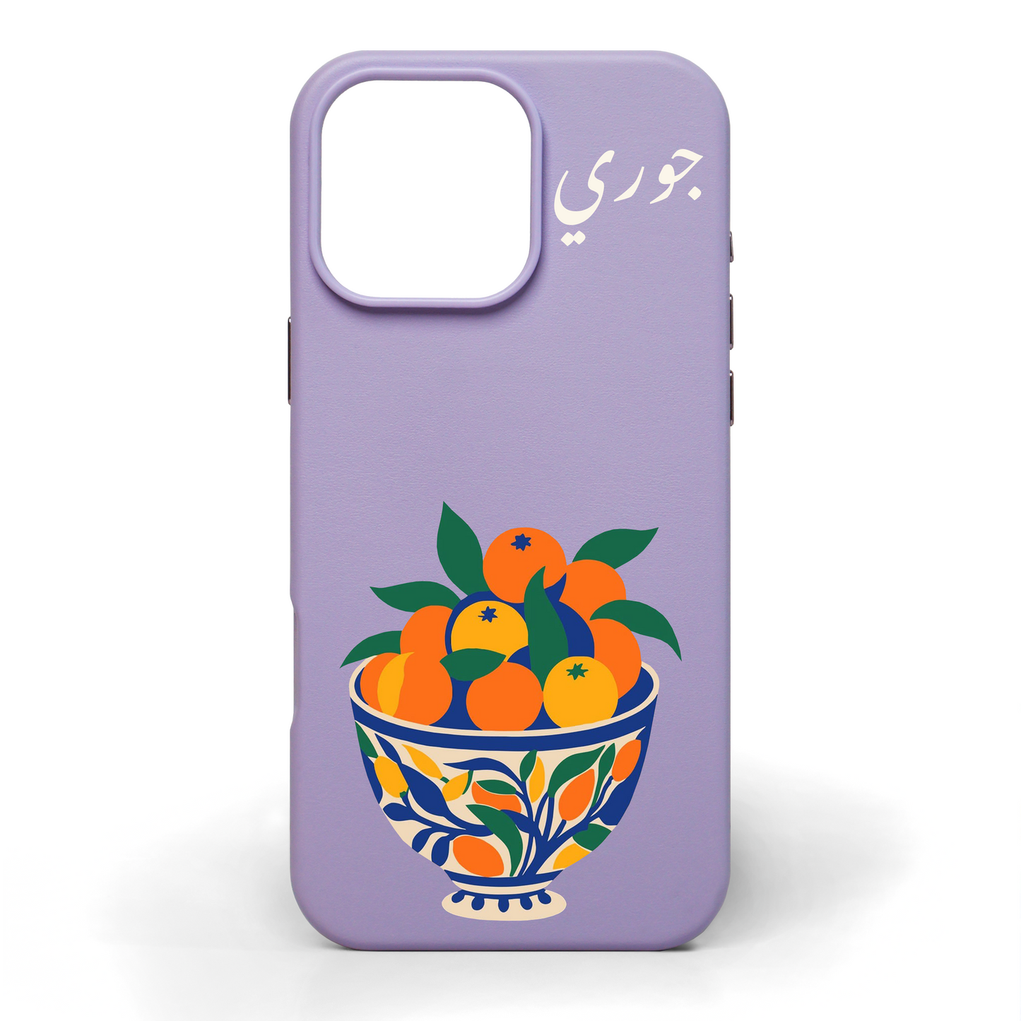 Citrus Summer Hand-Painted Leather Phone Case
