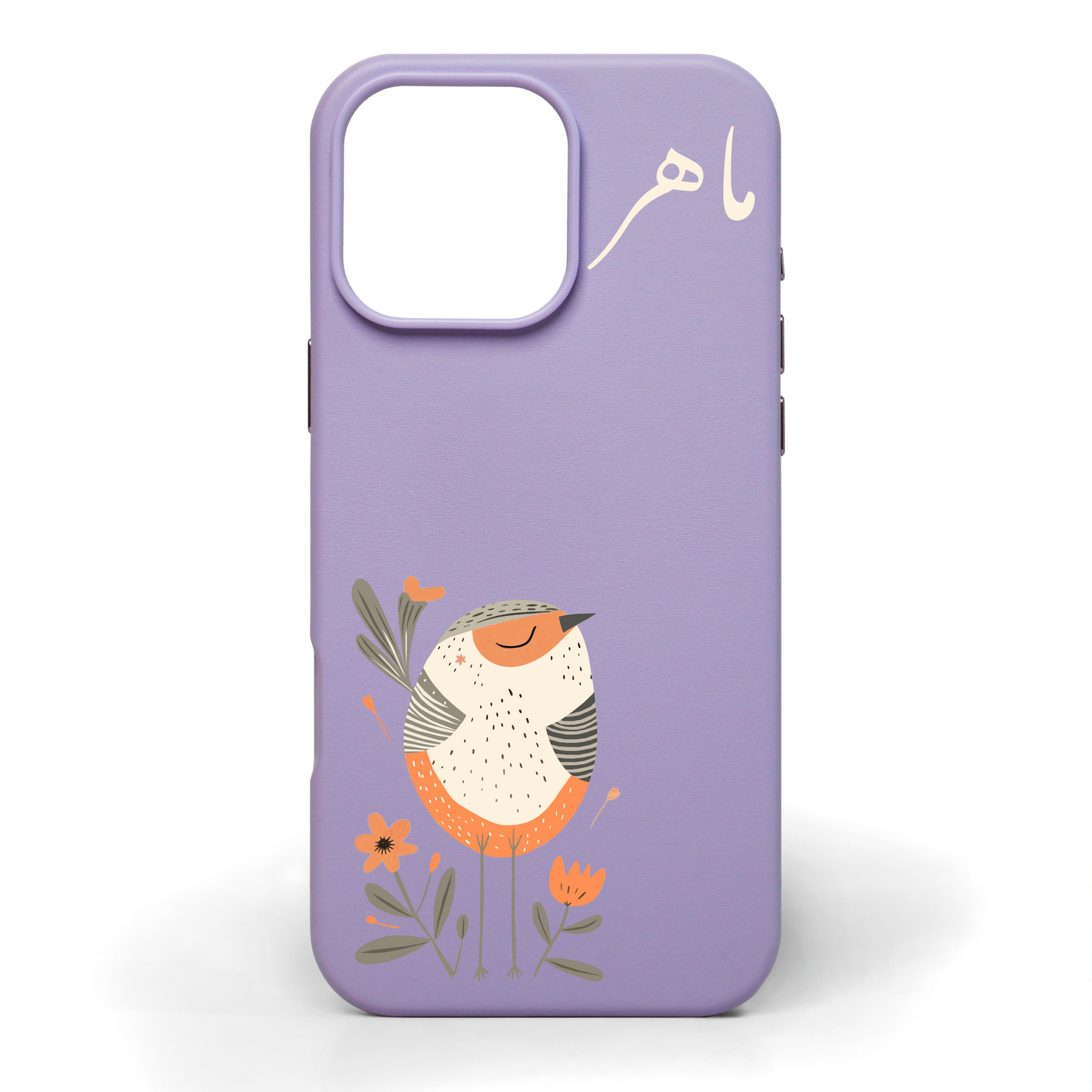 Calm Chirp Hand-Painted Leather Phone Case