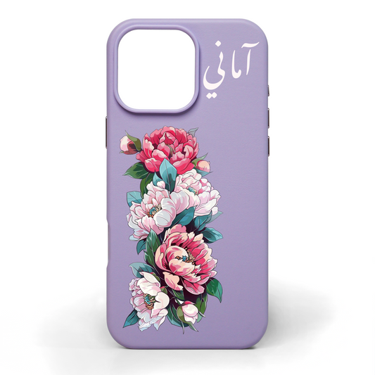 Pastel Bloom Hand-Painted Leather Phone Case