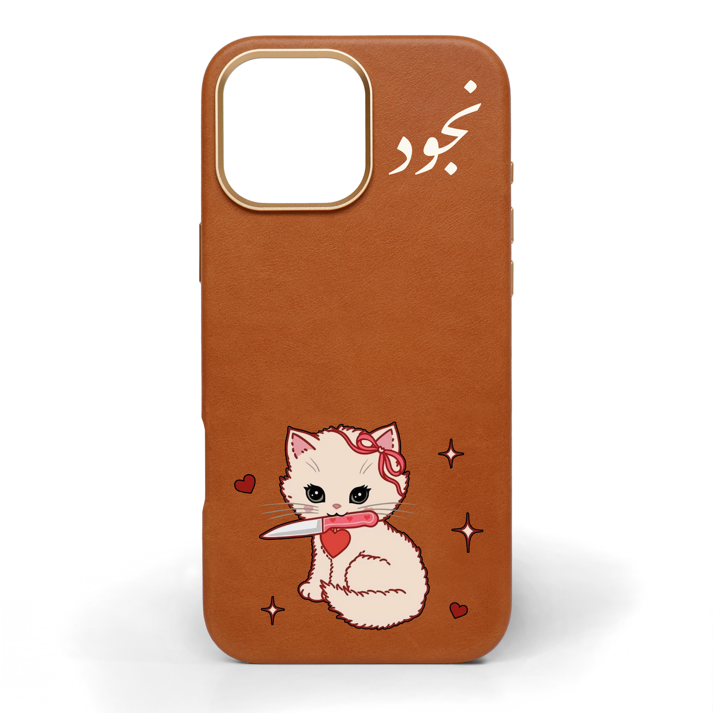Pretty Little Claws Hand-Painted Leather Phone Case