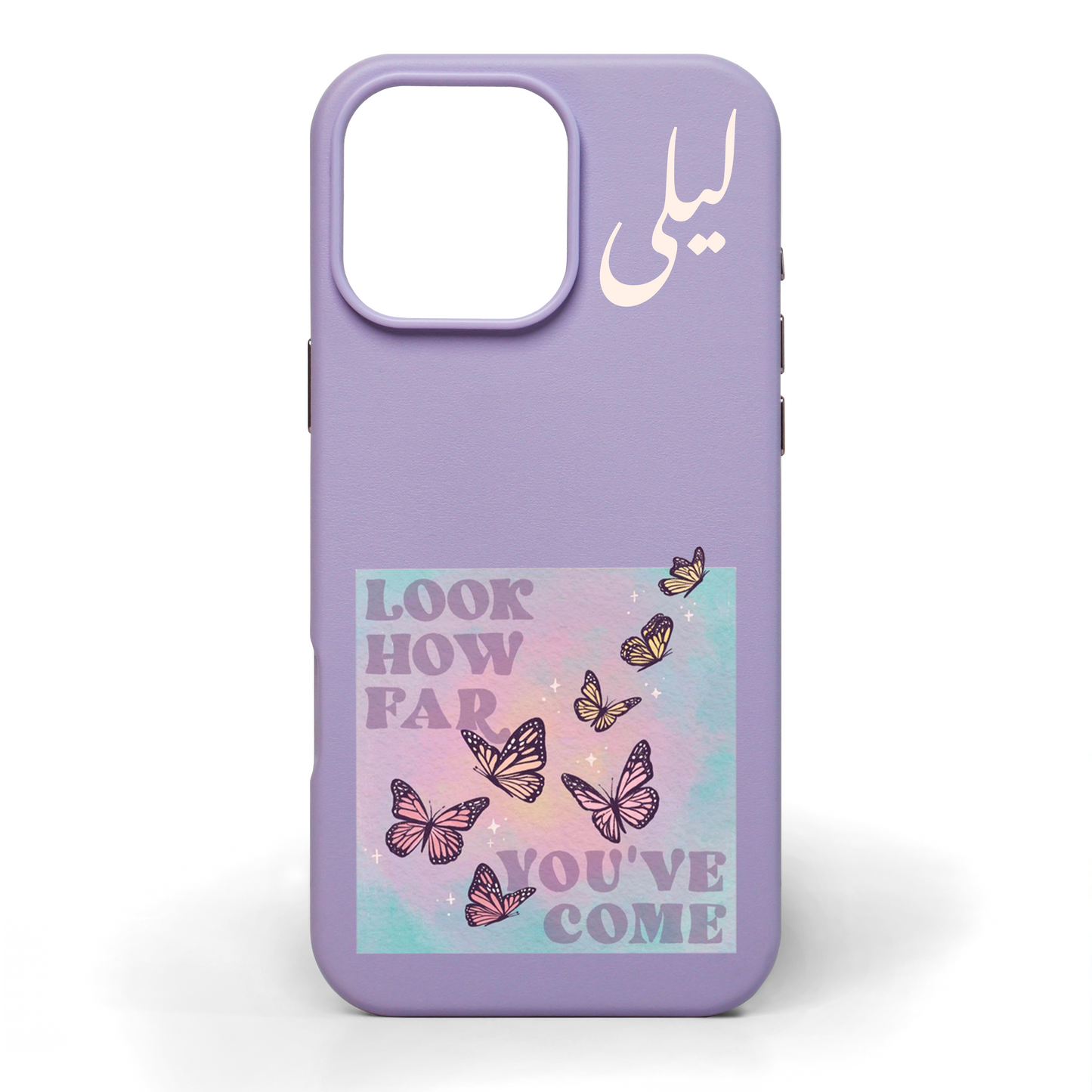 Look How Far You've Come Hand-Painted Leather Phone Case