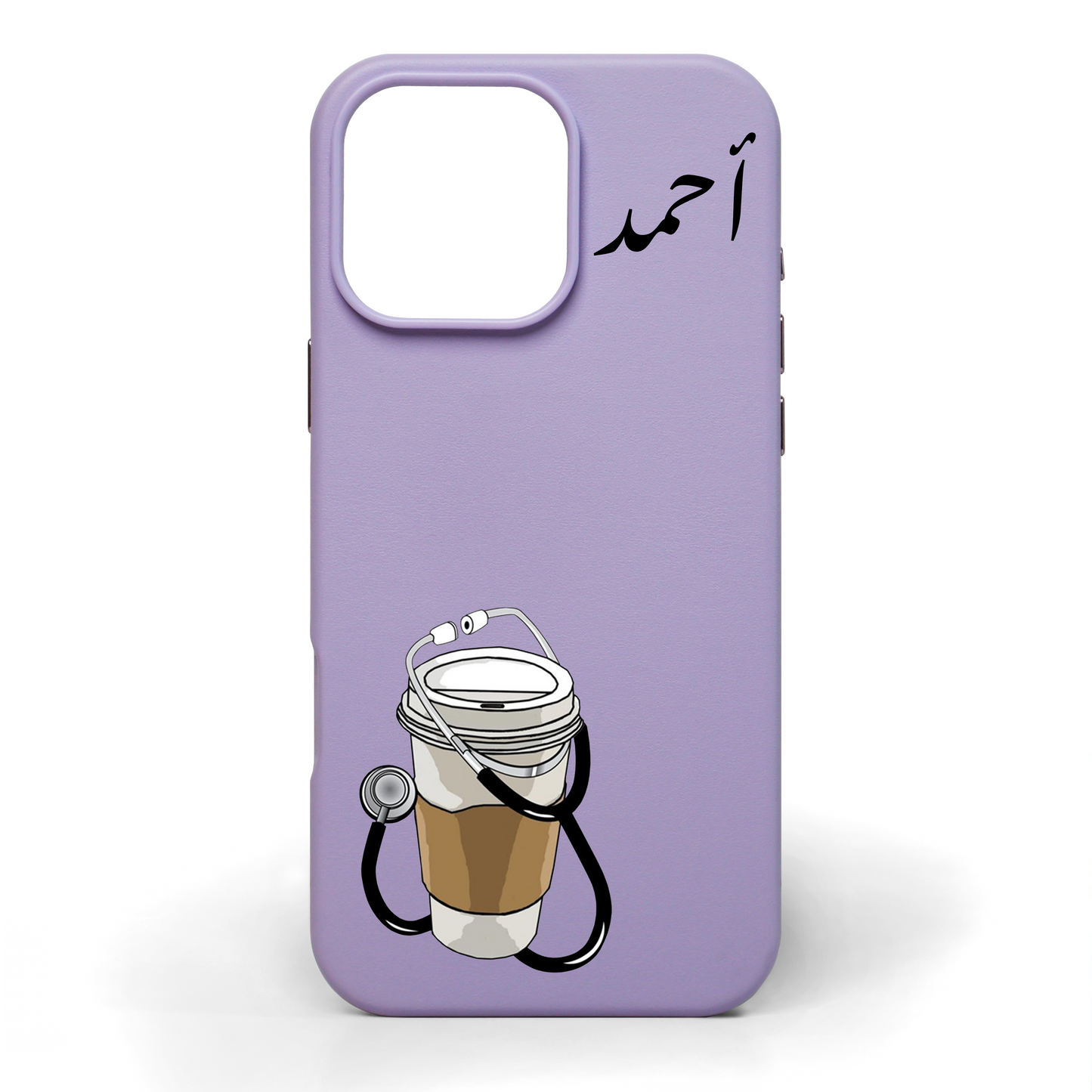 Coffee Needs Hand-Painted Leather Phone Case