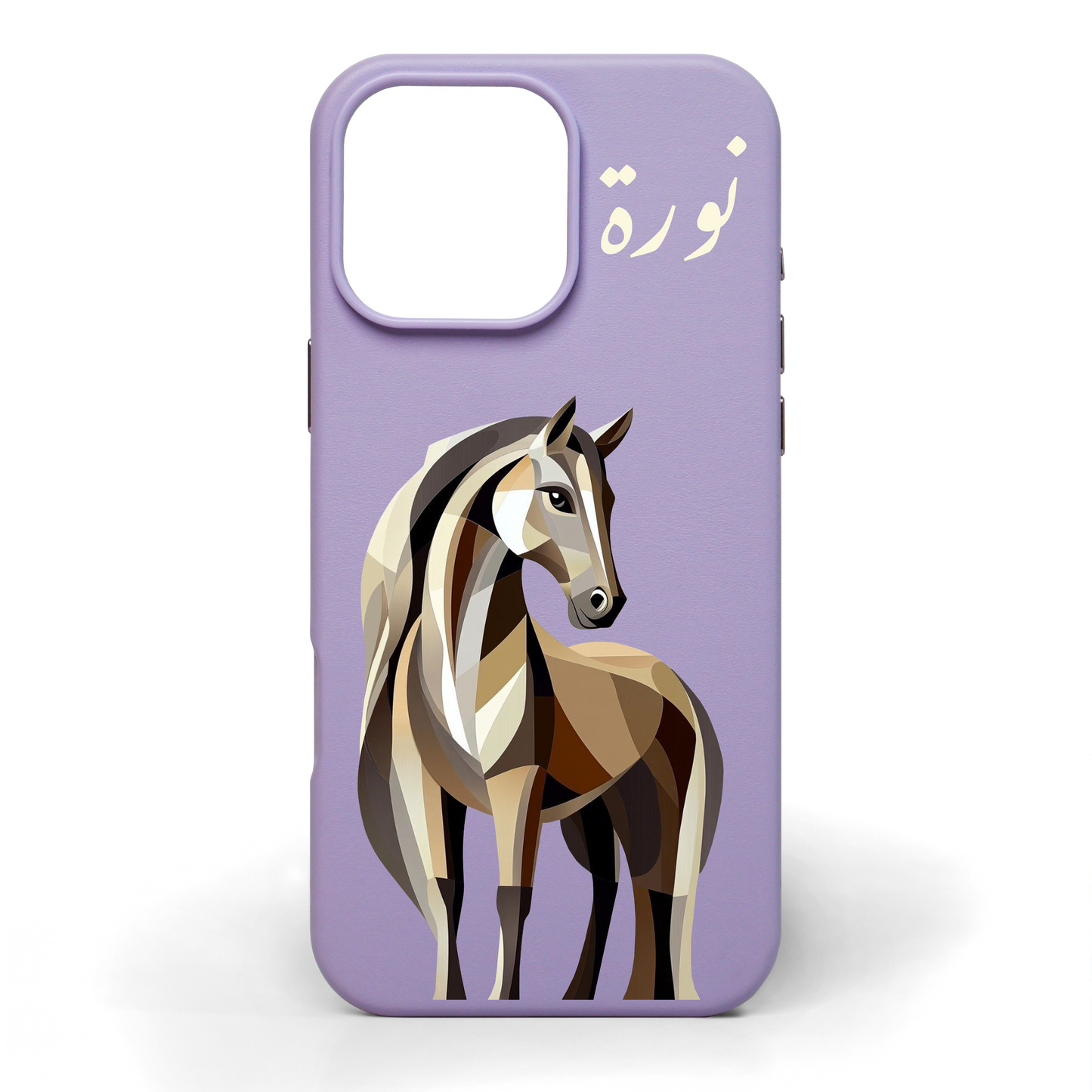 حصان برونزي - كفر جلد مرسوم يدويًا