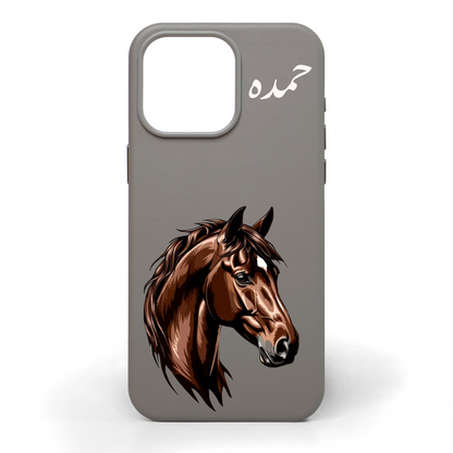 Classic Majestic Horse Hand-Painted Leather Phone Case