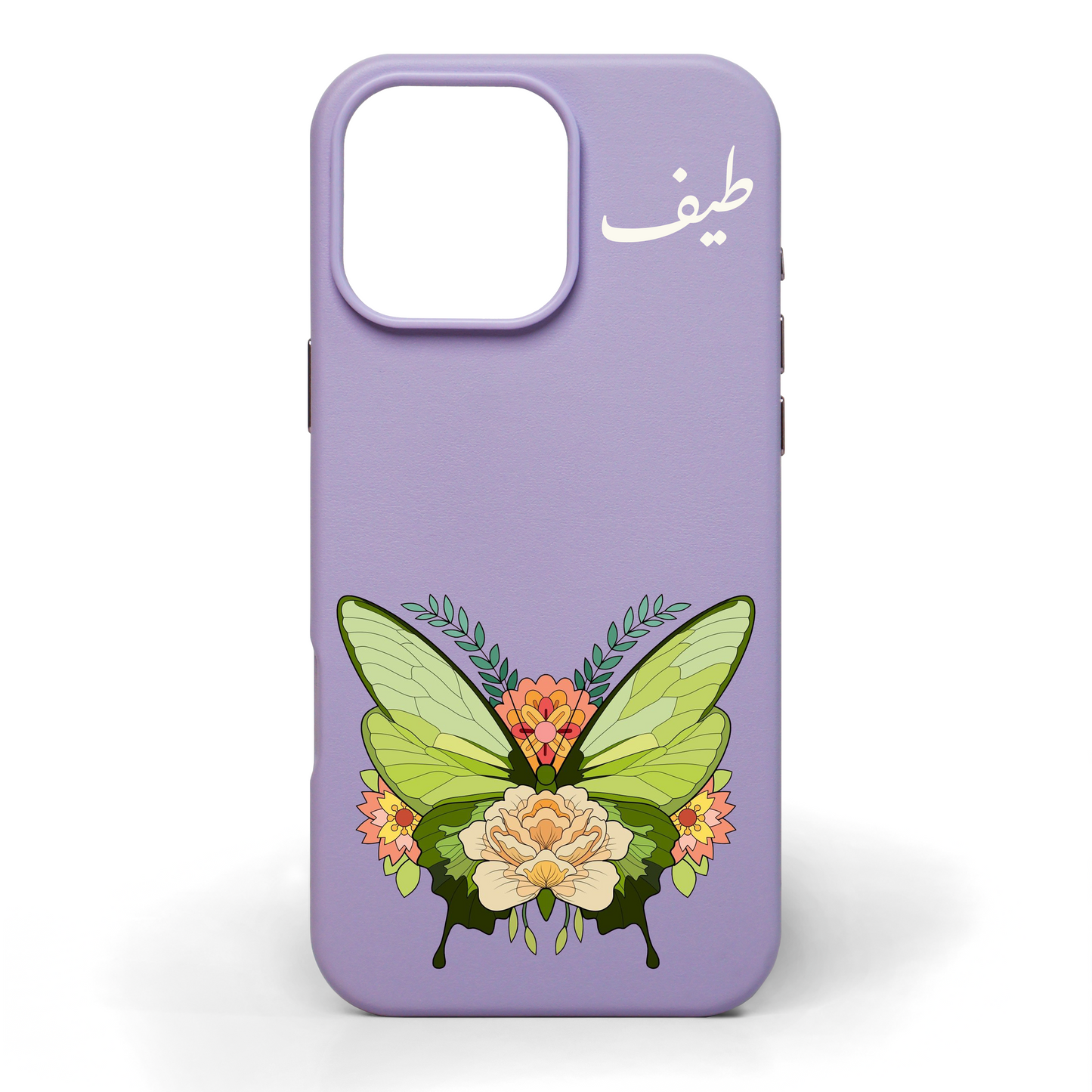 Butterfly Garden Hand-Painted Leather Phone Case
