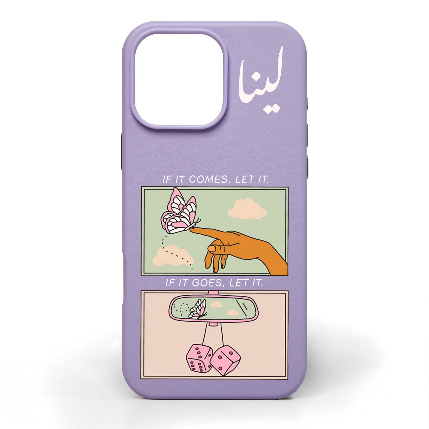 If It Comes, If It Goes Hand-Painted Leather Phone Case