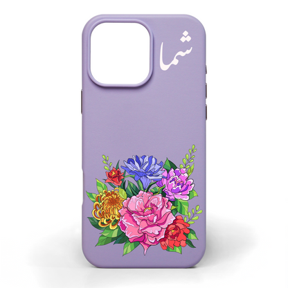 Flora Hand-Painted Leather Phone Case