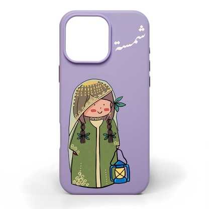 Little Princess Hand-Painted Leather Phone Case