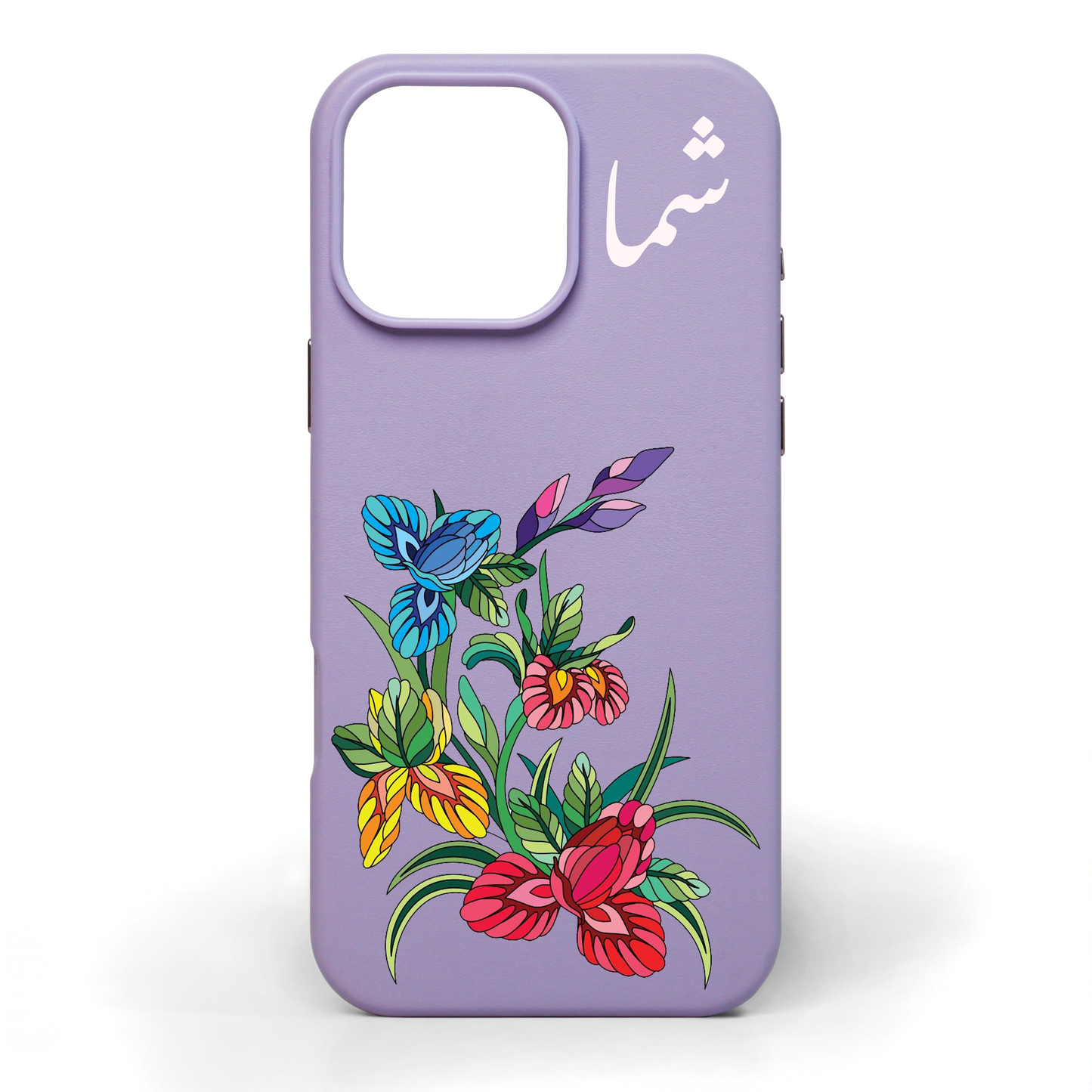 Orchid Garden Hand-Painted Leather Phone Case