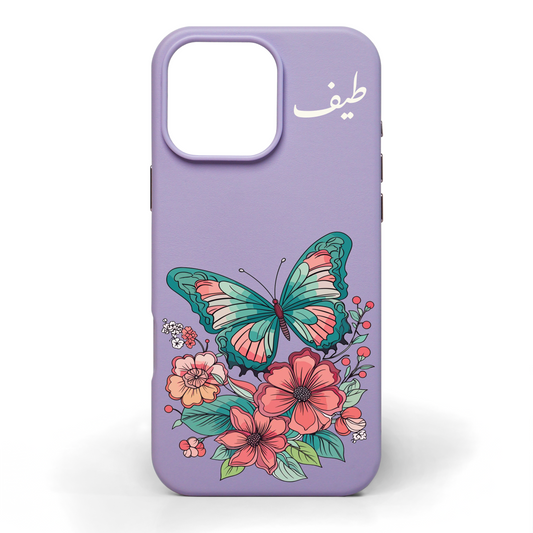 Where Flowers Fly Hand-Painted Leather Phone Case