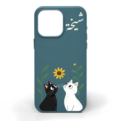 Flora and Fur Hand-Painted Leather Phone Case