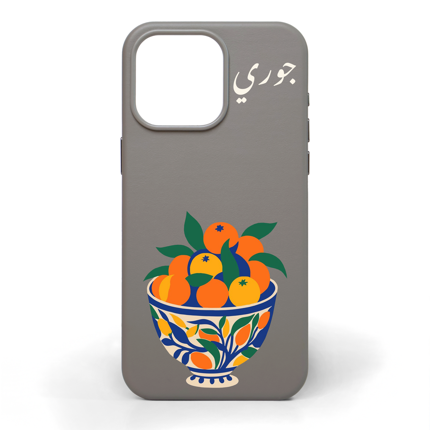 Citrus Summer Hand-Painted Leather Phone Case