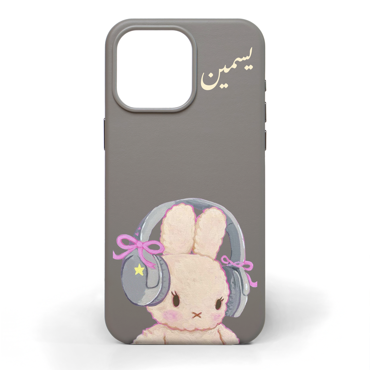 Bunny Tunes Hand-Painted Leather Phone Case