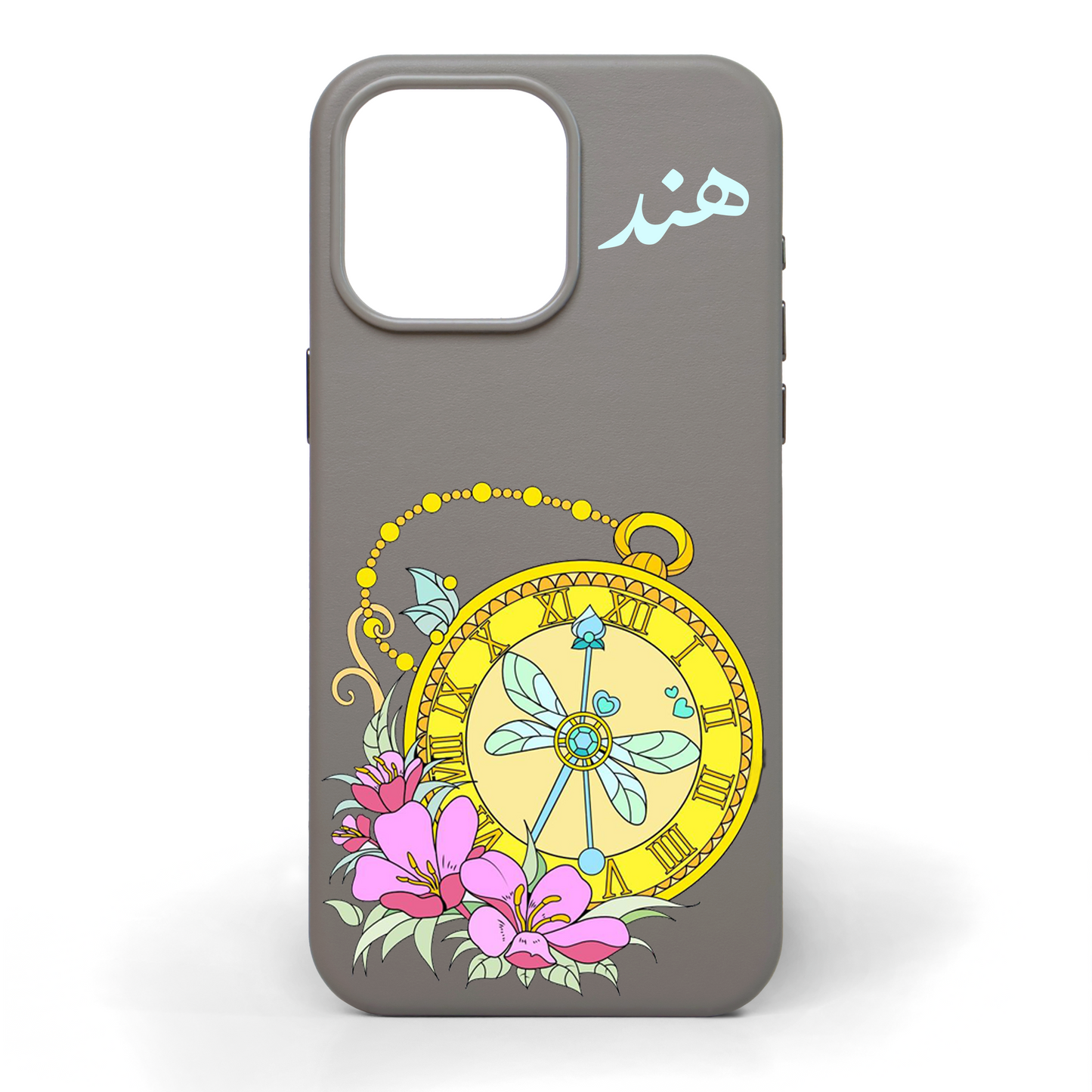 Pocket Watch of Life Hand-Painted Leather Phone Case