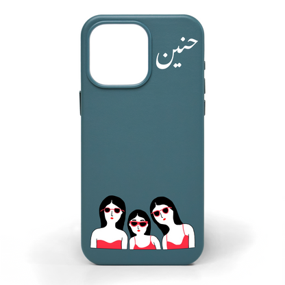 Trio Yo! Hand-Painted Leather Phone Case