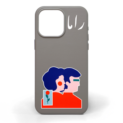 In Sync Hand-Painted Leather Phone Case
