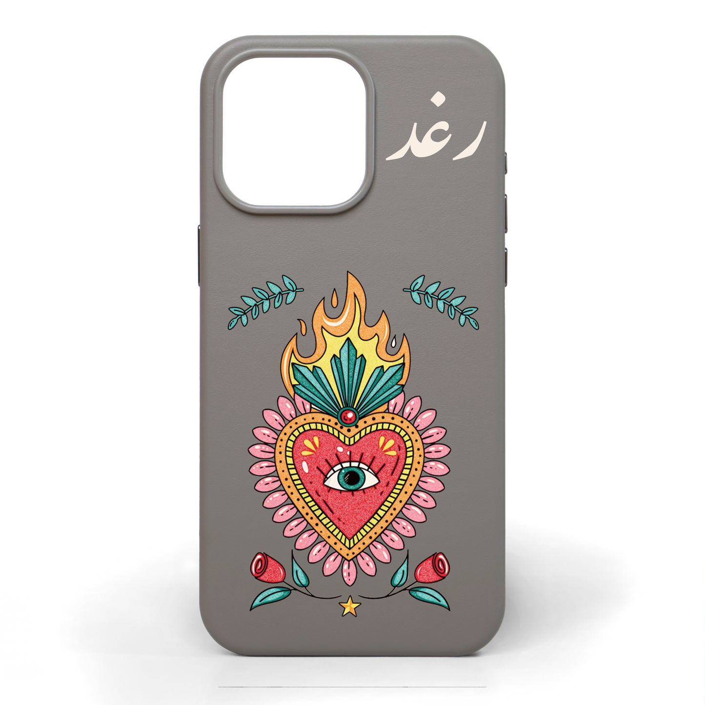 Open Your Heart Hand-Painted Leather Phone Case
