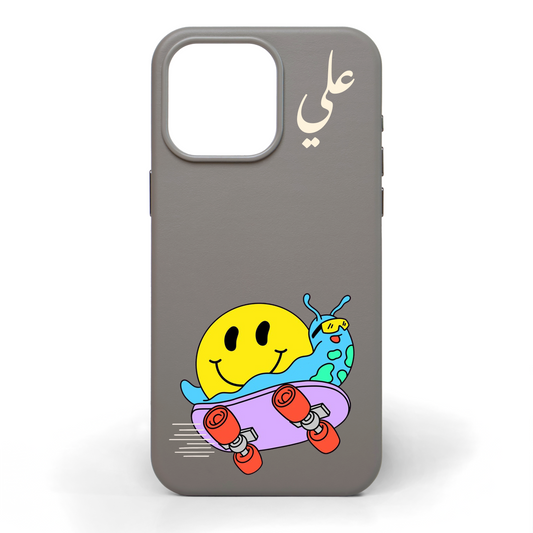 Turbo Slide Hand-Painted Leather Phone Case