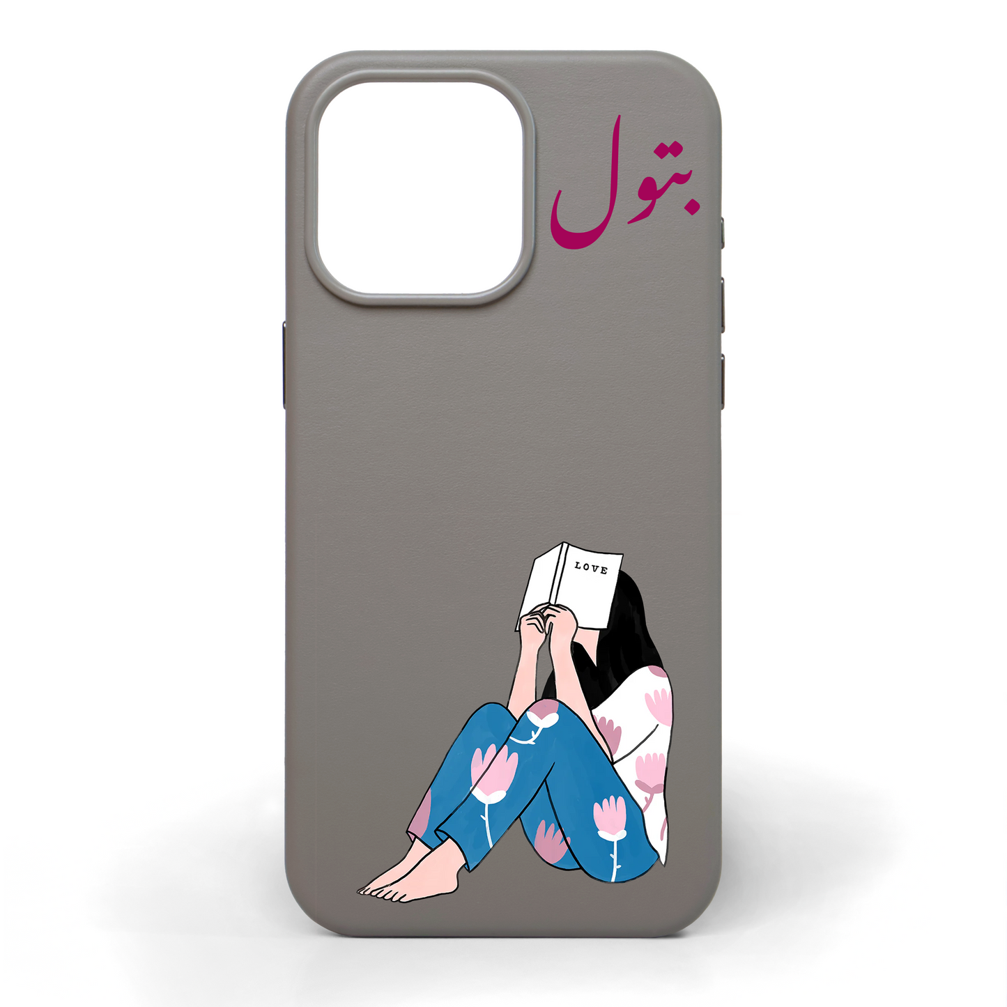 Pages of Passion Hand-Painted Leather Phone Case