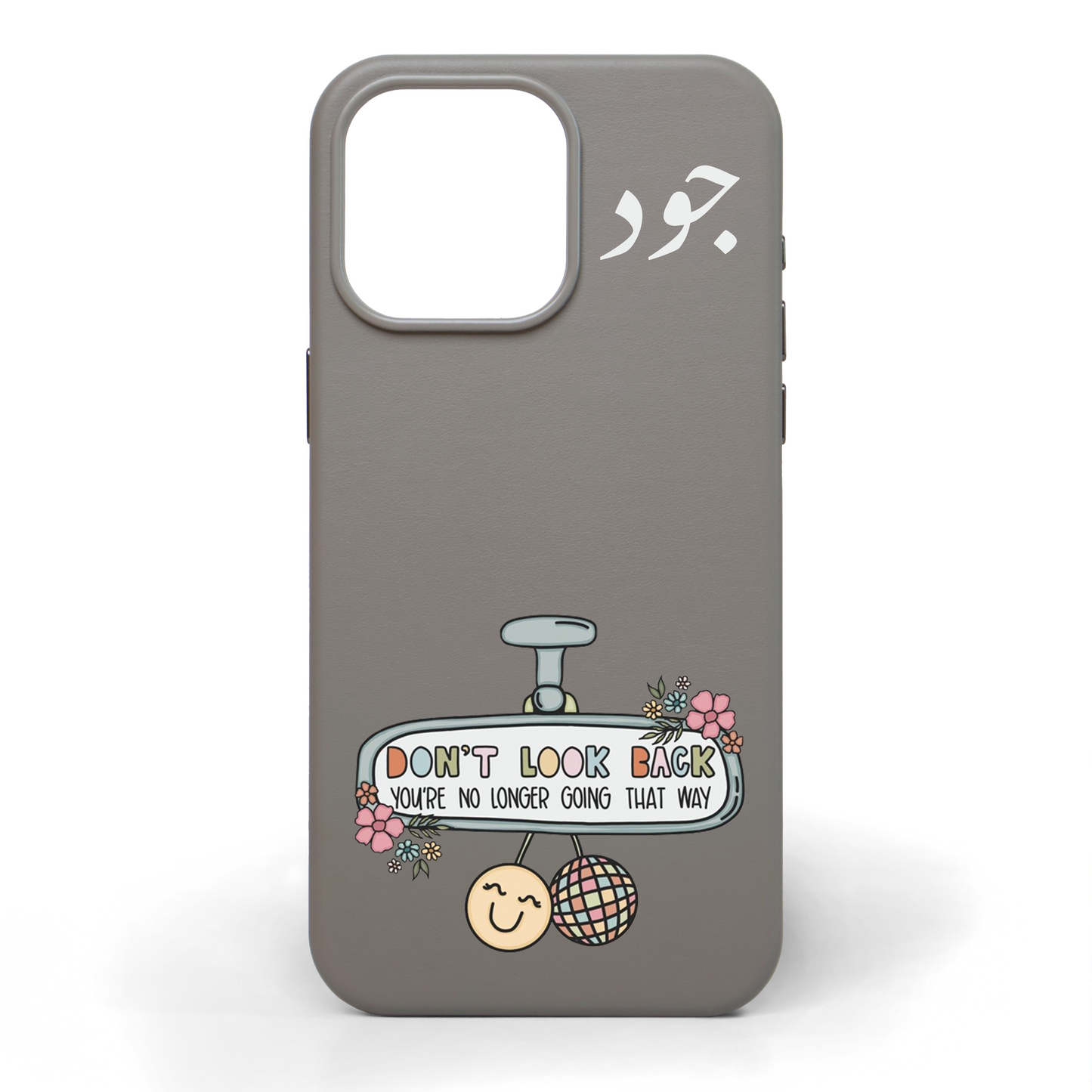 Don't Look Back Hand-Painted Leather Phone Case