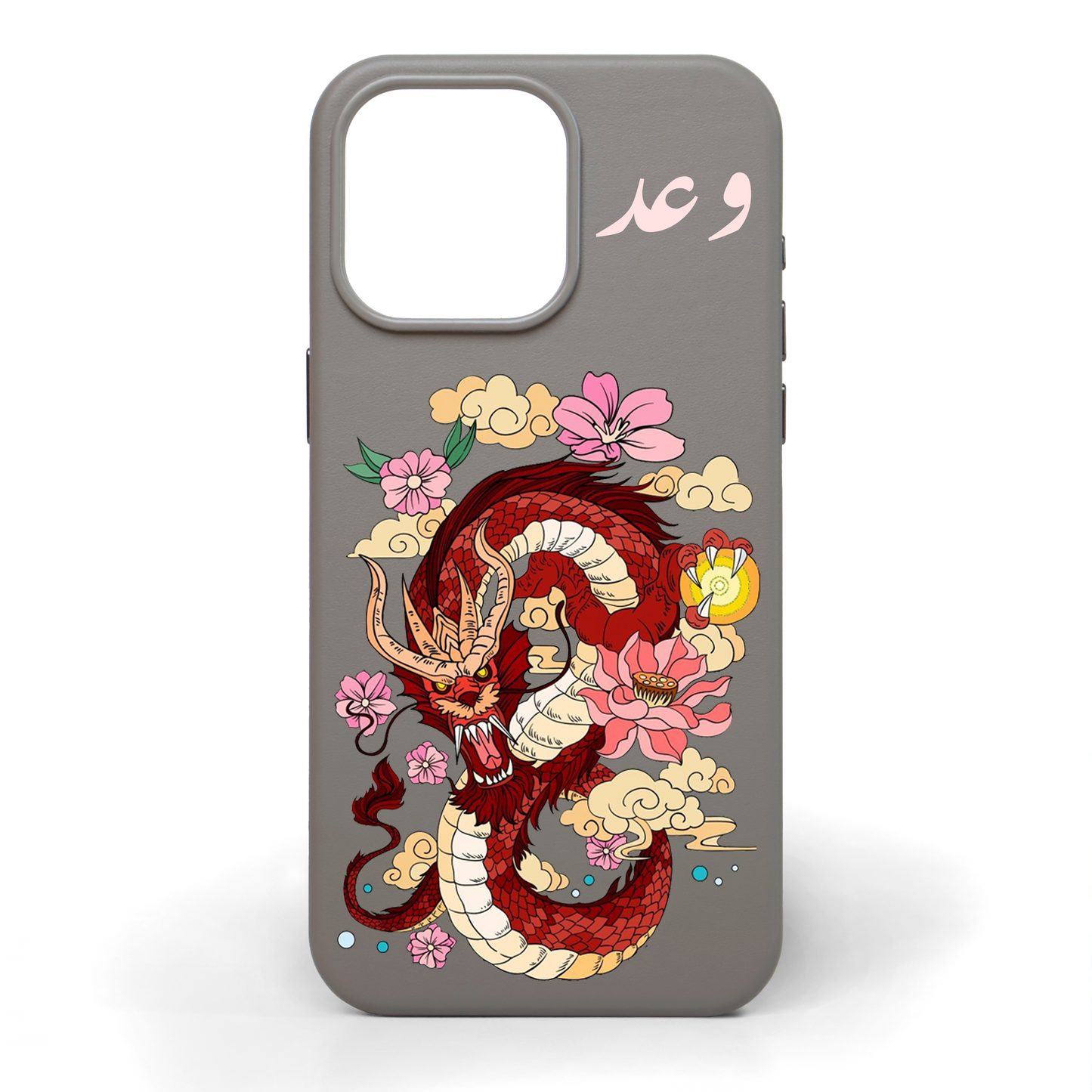 Dragon Fire Hand-Painted Leather Phone Case
