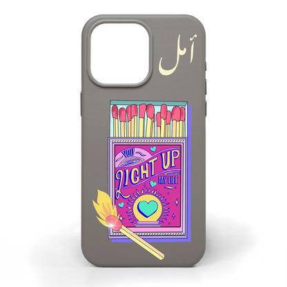 You Light Up My Life Hand-Painted Leather Phone Case