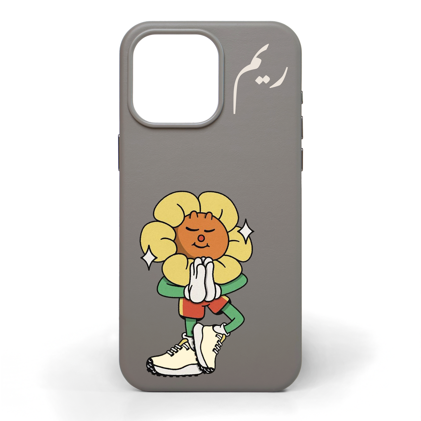 Zen Bloom Hand-Painted Leather Phone Case