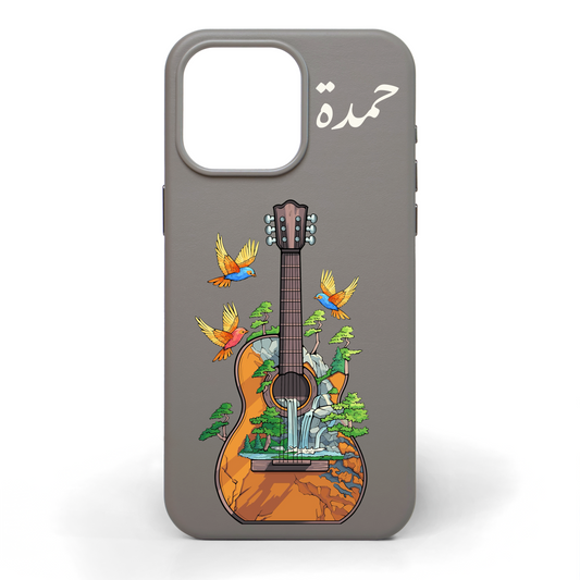 Nature’s Guitar Hand-Painted Leather Phone Case