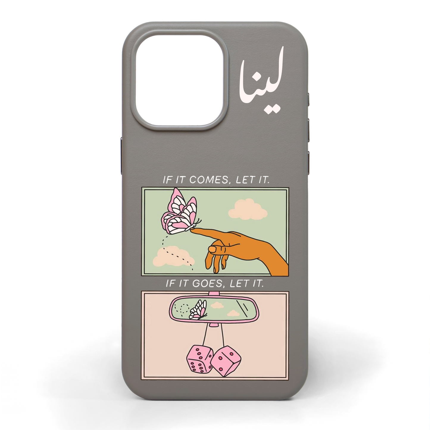If It Comes, If It Goes Hand-Painted Leather Phone Case