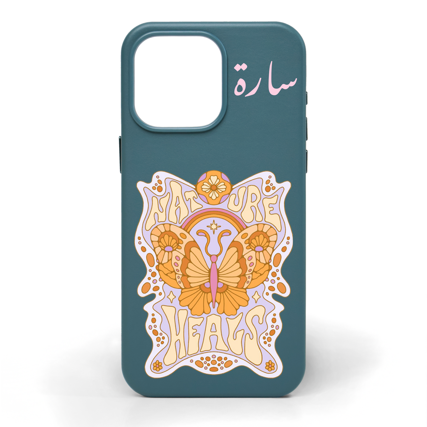 Nature Heals Hand-Painted Leather Case