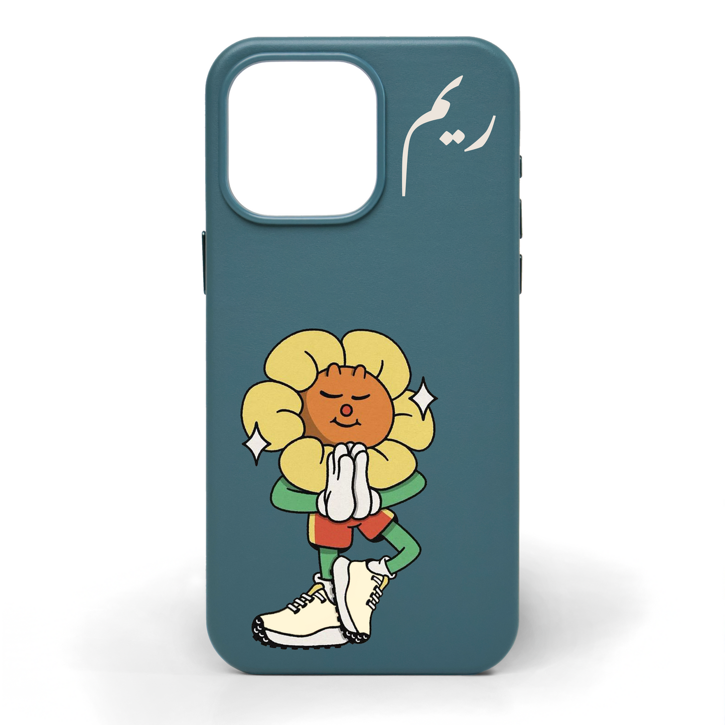 Zen Bloom Hand-Painted Leather Phone Case