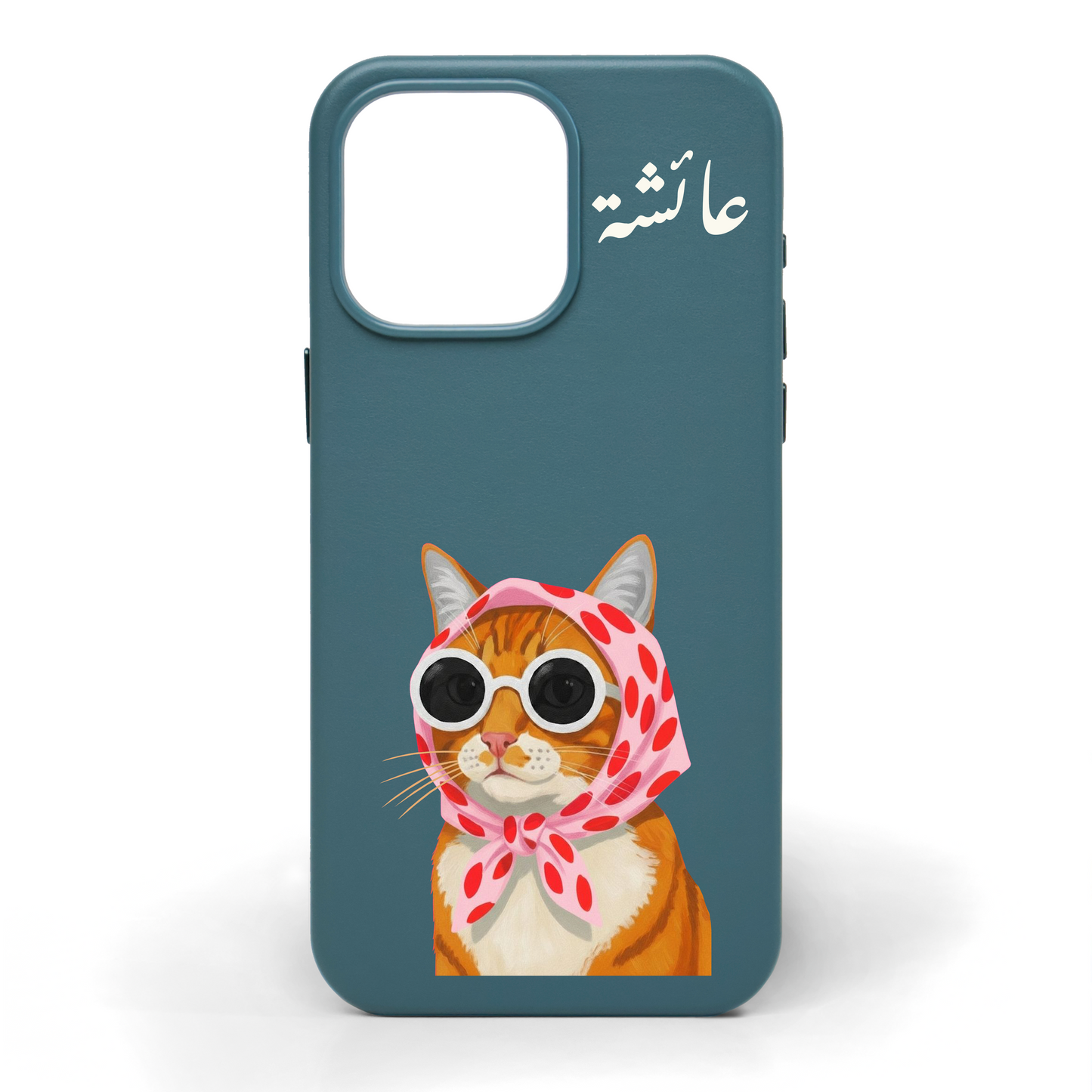 Sophisti-Cat Hand-Painted Leather Phone Case