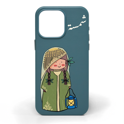 Little Princess Hand-Painted Leather Phone Case
