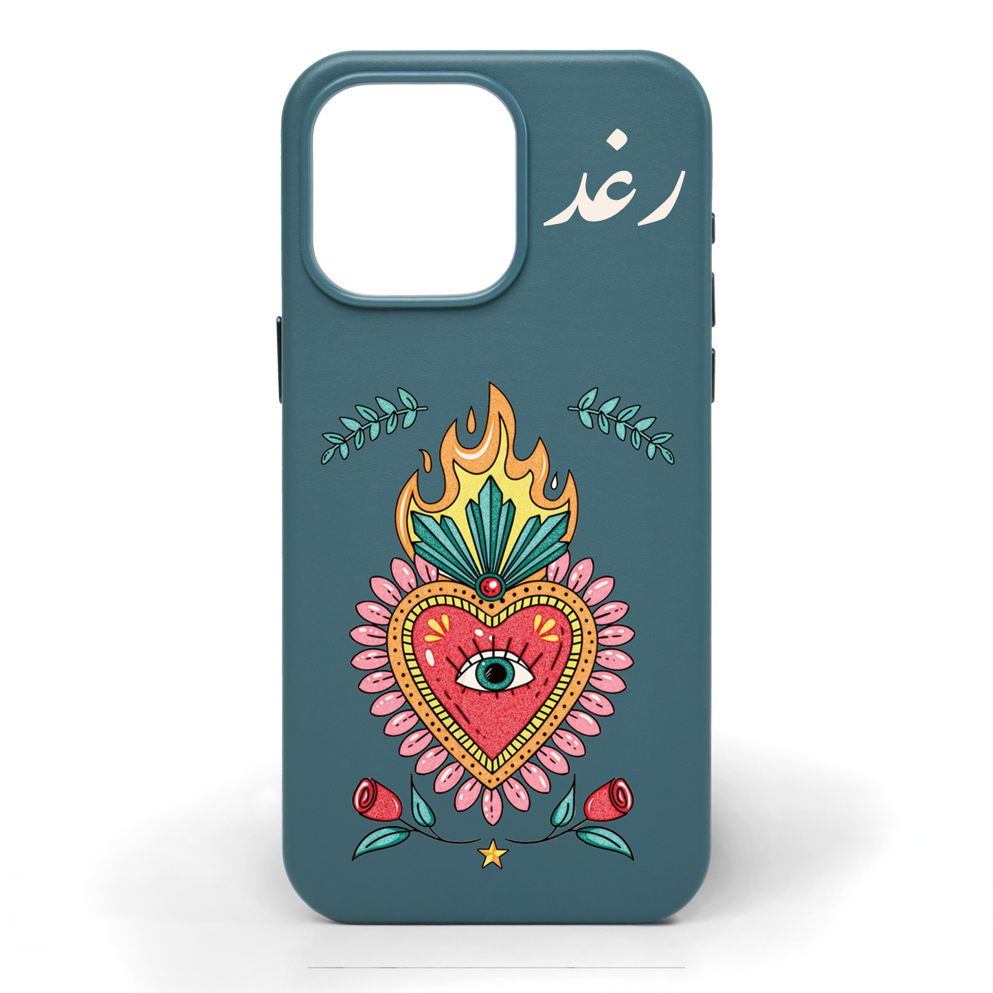 Open Your Heart Hand-Painted Leather Phone Case
