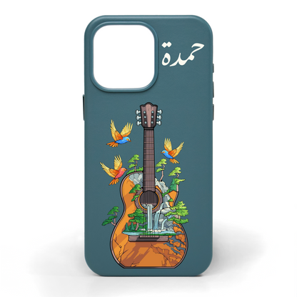 Nature’s Guitar Hand-Painted Leather Phone Case
